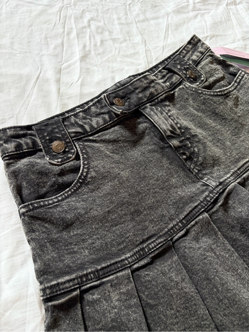 Denim Fit & Flare Mini Skirt - Picture 2 of 8